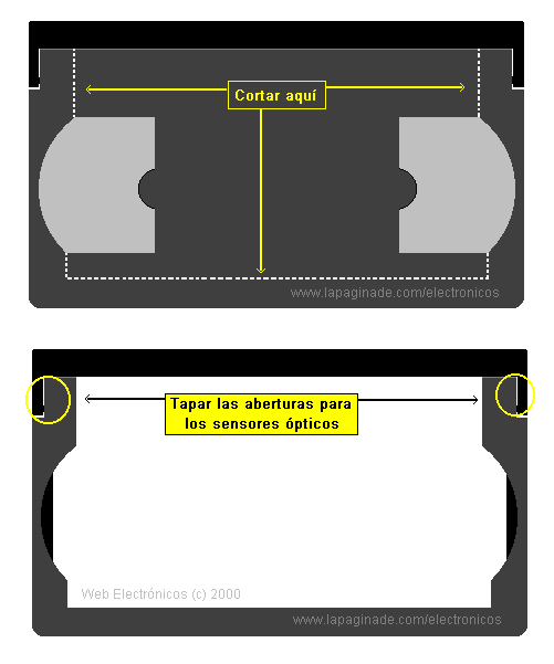 Cassette para prueba de mecanismos VHS
