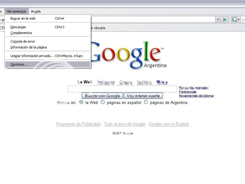 Error Lander en FireFox