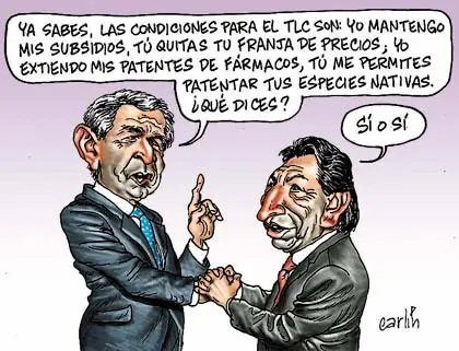 Muro humano contra el TLC