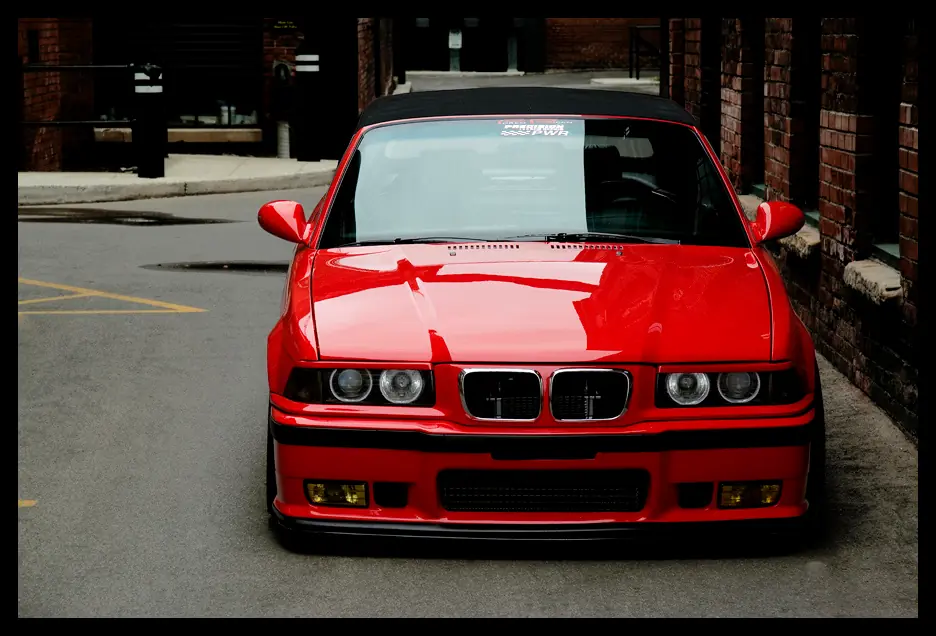 BMW E36 Hellrot Red Cabrio