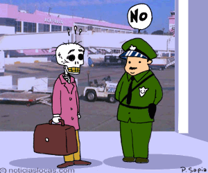 Para viajar tiene que dejar de estar muerto.