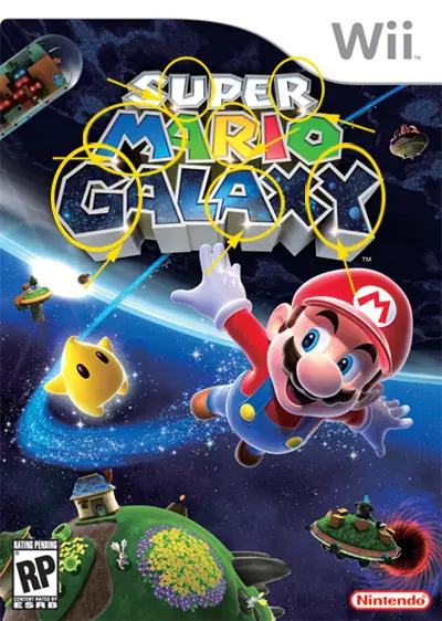 Mensaje oculto en la portada de Super Mario Galaxy?