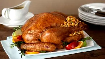 Pavo Asado de Navidad con nísperos y castañas