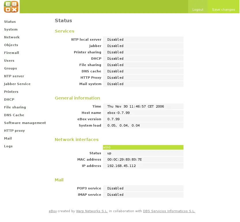 servidor linux completo configurable via web