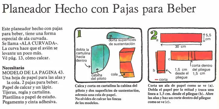 hacete un planeador con pajitas para beber