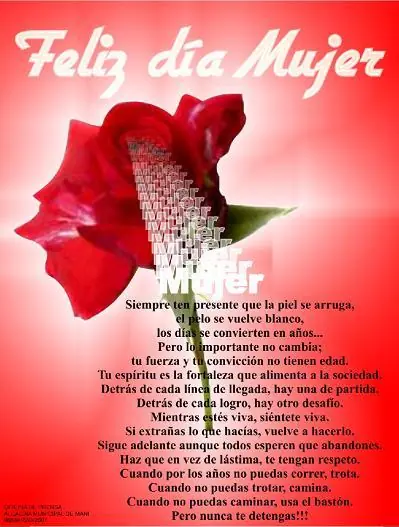 8 de Marzo Dia Internacional de la Mujer ...Feliz Dia Mujer!