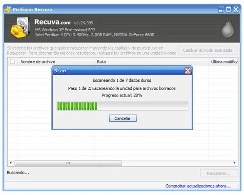Recupera archivos borrados de la PC.