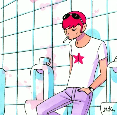 Actividad entre hombres en baños publicos