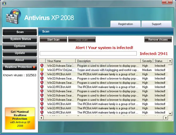 AntivirusXP 2010: prediciendo el futuro