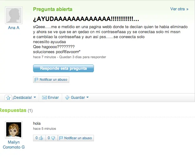 Yahoo Answers. Un universo paralelo