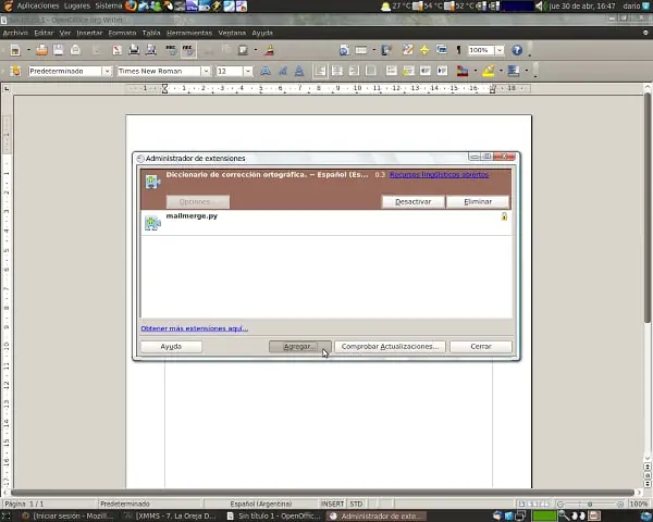Corrector ortografico en OpenOffice 3