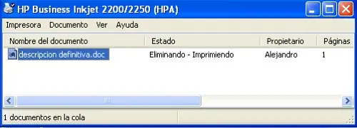 Elimina documentos bloqueados al imprimir