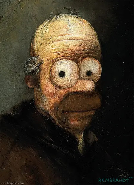 Homero Simpsons en el arte