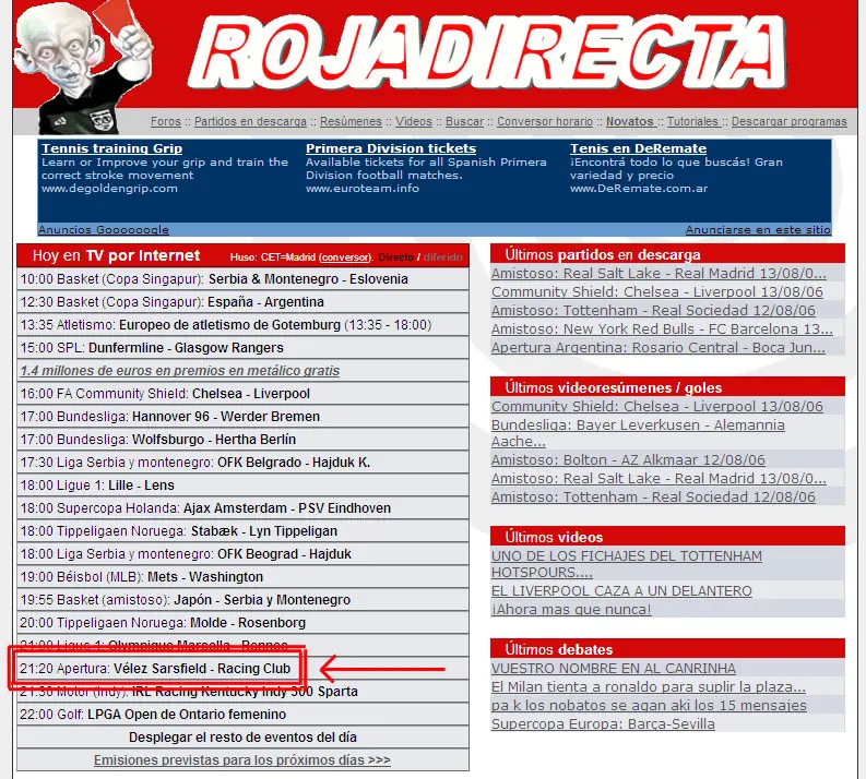 Rojadirecta Vs TyC