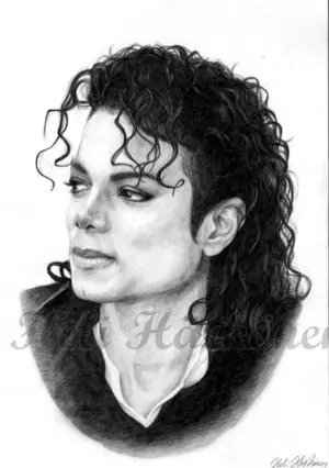 Dibujos artisticos sobre un grande... Michael Jackson