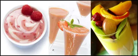 batido de yogur con frutas para diabéticos