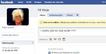 Enseñarle Facebook a mi vieja