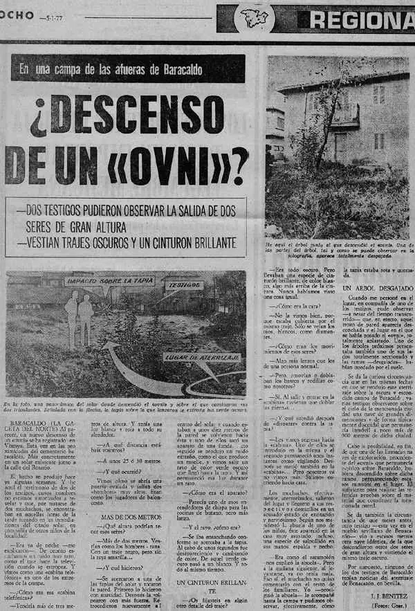 1976: Aterrizaje OVNI en Baracaldo (España)