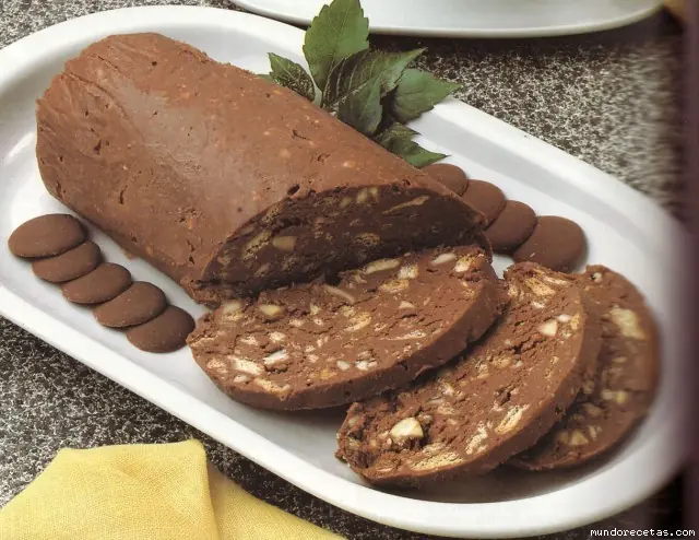salchicon de chocolate !! una delicia