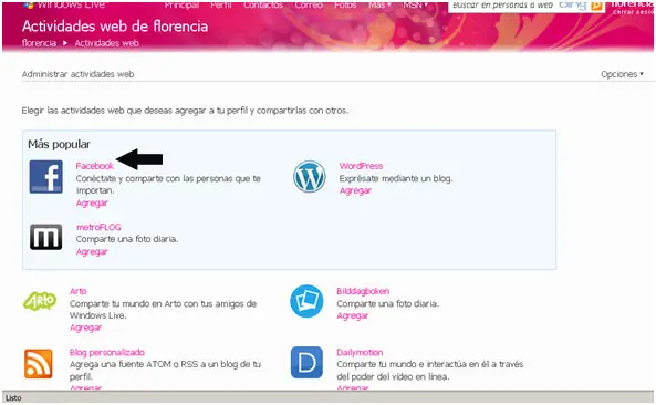 Truco: Facebook en el msn