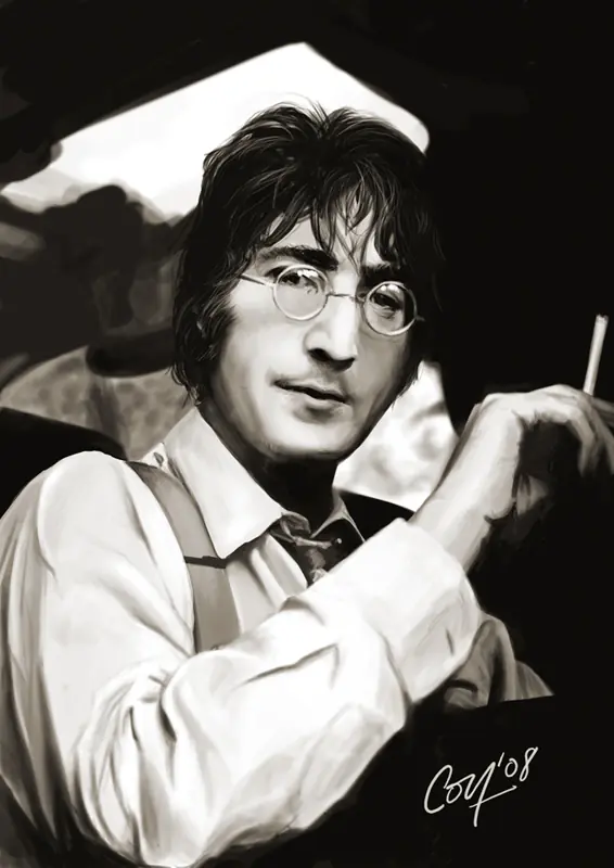 John Lennon (Pintura Digital Mía, Cova)