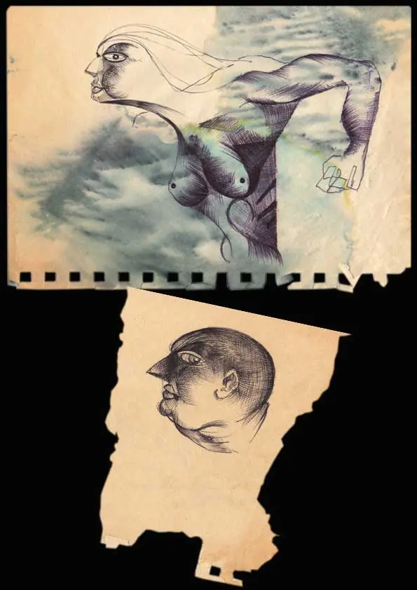 Rara tecnica de dibujos