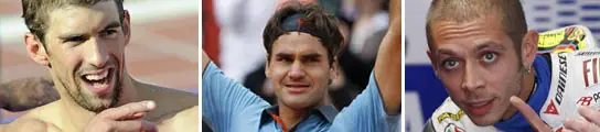¿Qué esconden las cabezas de Rossi, Federer, Phelps...?