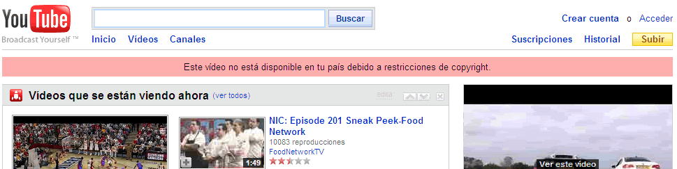 Como ver videos de youtube restringidos por copyright