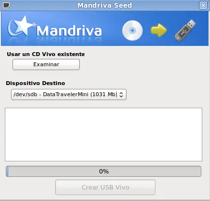Grabar imágenes iso de Mandriva en una memoria USB