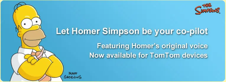 La voz de Homero Simpson en tu GPS
