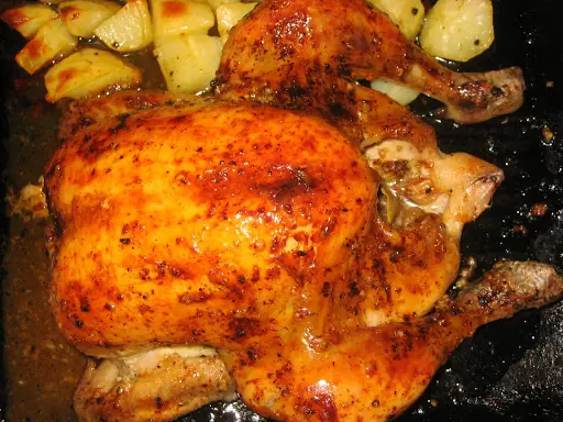 Pollo al horno con Papas