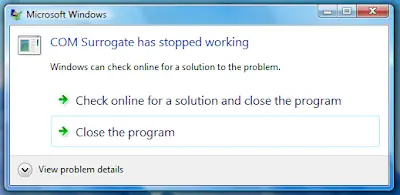 Reparar COM Surrogate y codecs en Vista