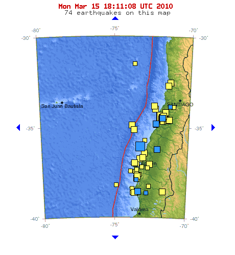 Actividad sísmica, 27 y 28 de febrero.