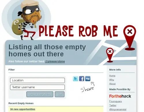 PleaseRobMe: ¿Se nos está yendo la privacidad de las manos