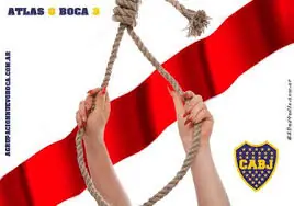 Afiches con cargadas para Boca y para River