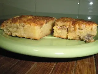 Brownie de chocolate blanco