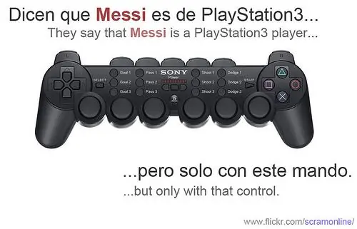 El contro de playstation de Messi imperdible