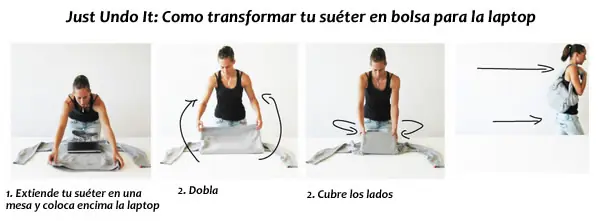 Bolso para laptop improvisado