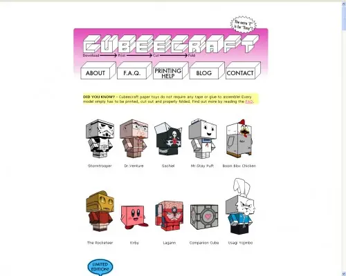 Muñecos de Papel Cubeecraft