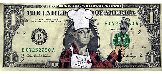 dibujos sobre billetes de 1 dolar
