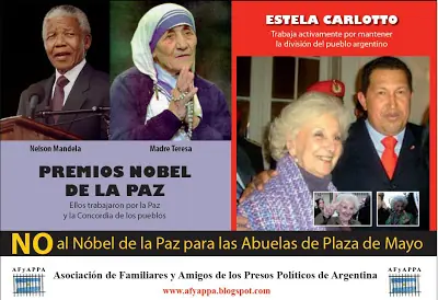 No al Premio Nóbel de la Paz a Estela Carlotto