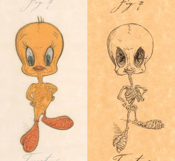 Cuando a los dibujos los hacen esqueletos