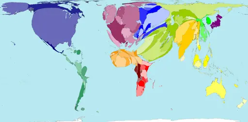 El mundo y sus datos en continentes de goma....