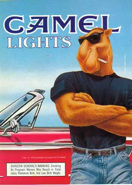 Joe el camello de los cigarros camel el antes y el ahora