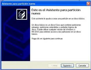 Como crear una partición en el disco duro