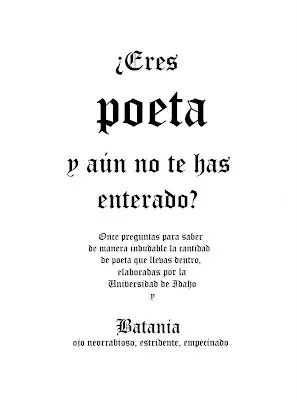 Test Para Saber Si Sos Poeta