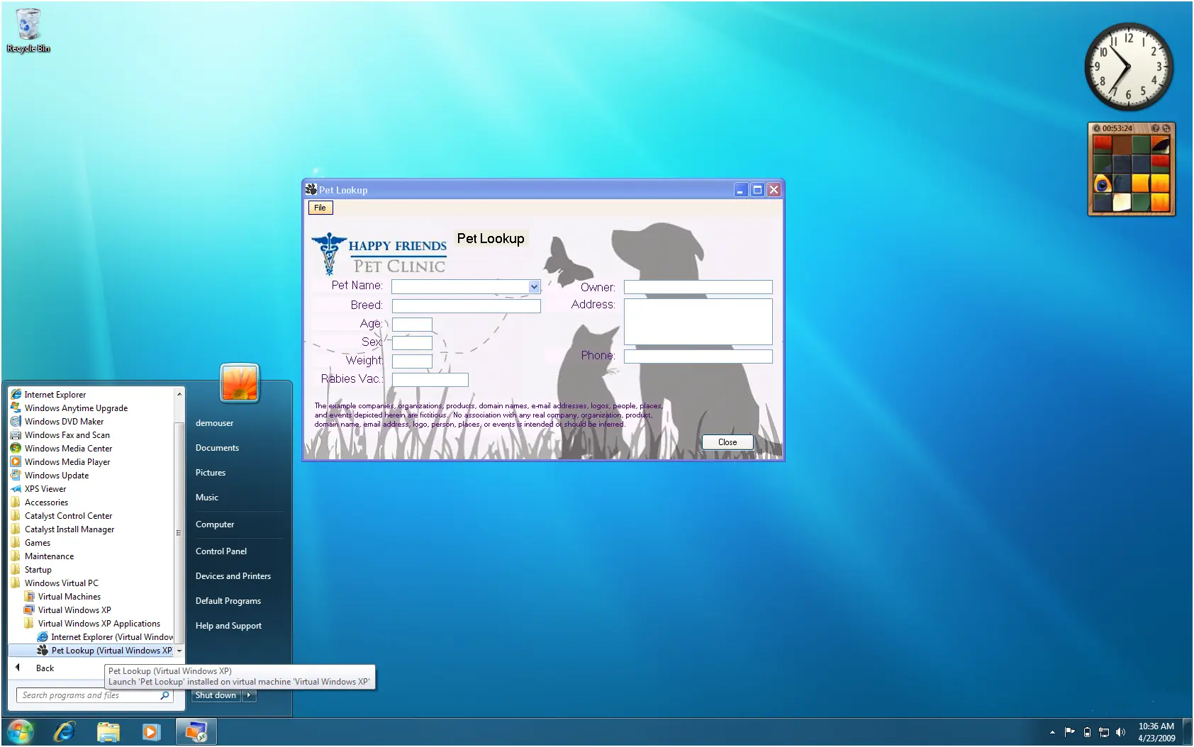 Emula XP en el escritorio de W7 con Windows XP Mode.