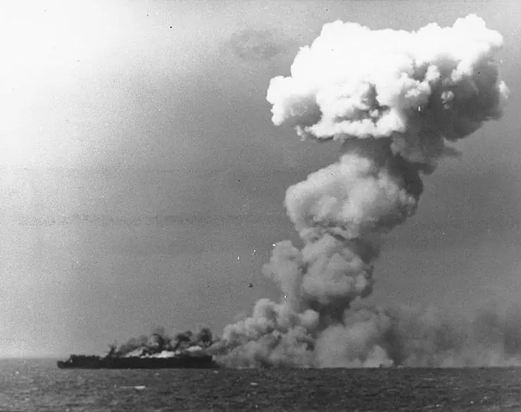 Destruccón de la Flota Japonesa.