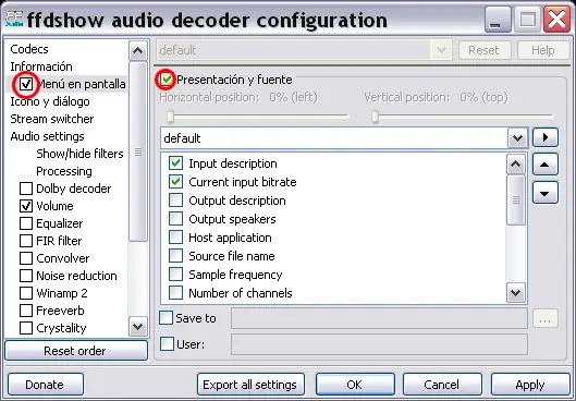 Quitar información de la pista de audio de los vídeos