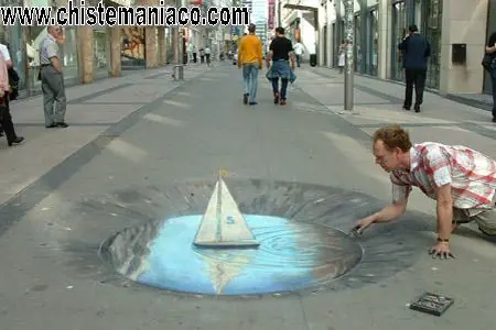 Megapost de Anamorfosis (Tiza 3D)